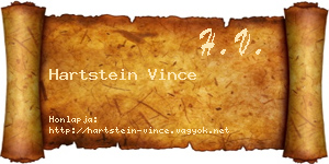 Hartstein Vince névjegykártya